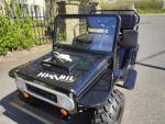 HILLBIL XTR-9 Mini Car, Kinderauto Benzin 150 ccm, schwarz glänzend, mit Luftbereifung, Federung, Trittbretter und Alu-Felgen